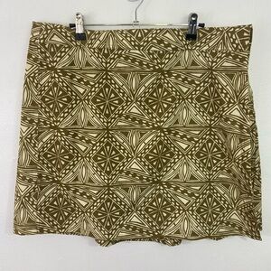 Ripskirt Hawaii Wrap Skirt XL Vintage Tribal Print Green Mini Adj Waist Swim